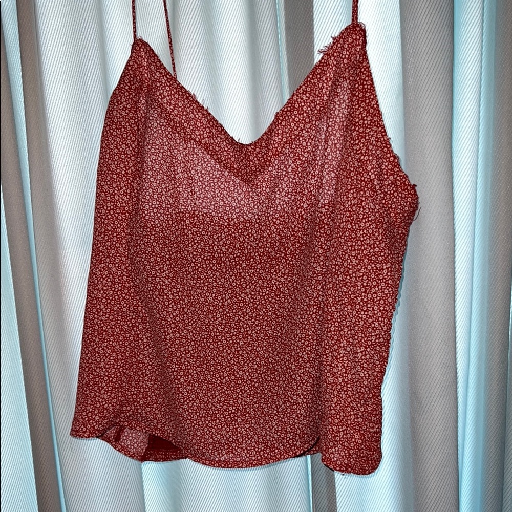 Women's Red Floral Top